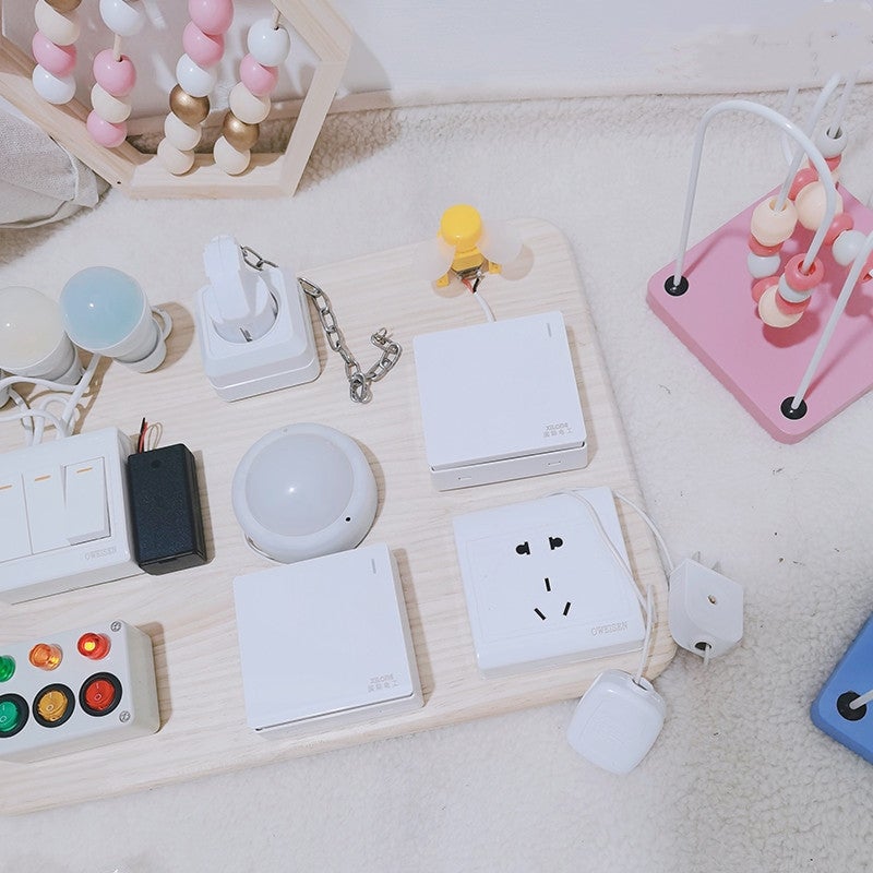 Montessori Children'S Baby Busy Board Diy Accessories Montessori Busy House Hole Board Early Education Puzzle Kindergarten - Image 4